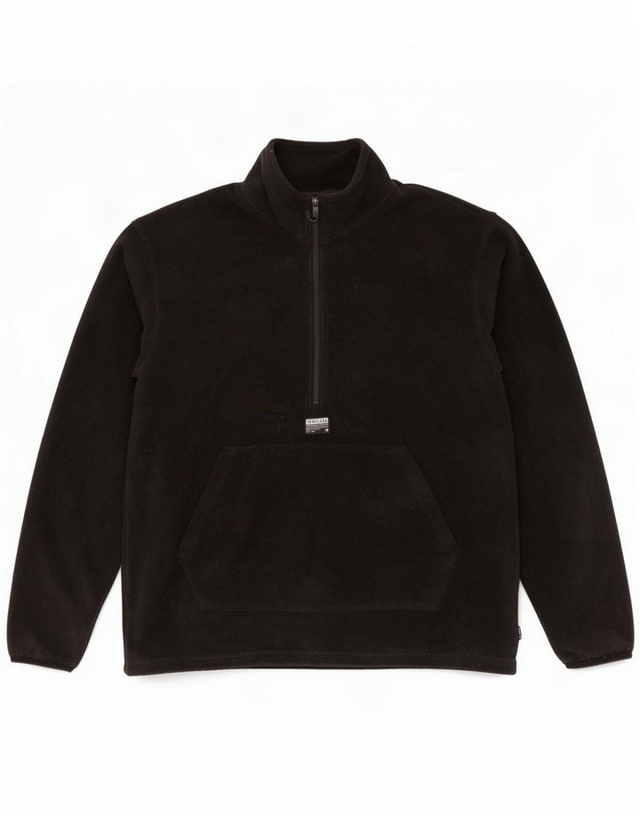 Volcom Maglione in pile da uomo con zip e collo grande nero Poliestere