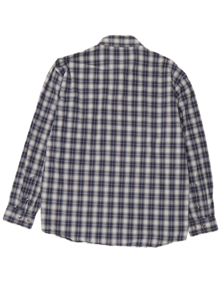 Camicia da uomo Wrangler XL in cotone a quadri blu