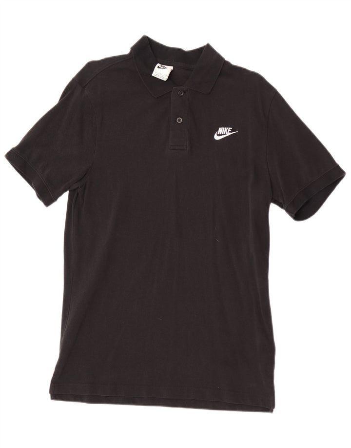 Polo Nike da uomo piccola in cotone nero
