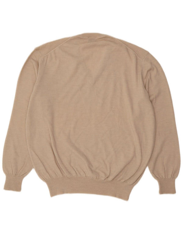 Maglione Uomo Scollo V TRUSSARDI Beige Medio Lana
