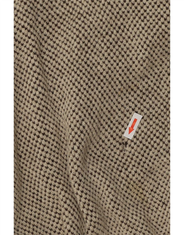 Maglione da uomo Bizzarro con collo a bottoni IT 48 Beige medio screziato