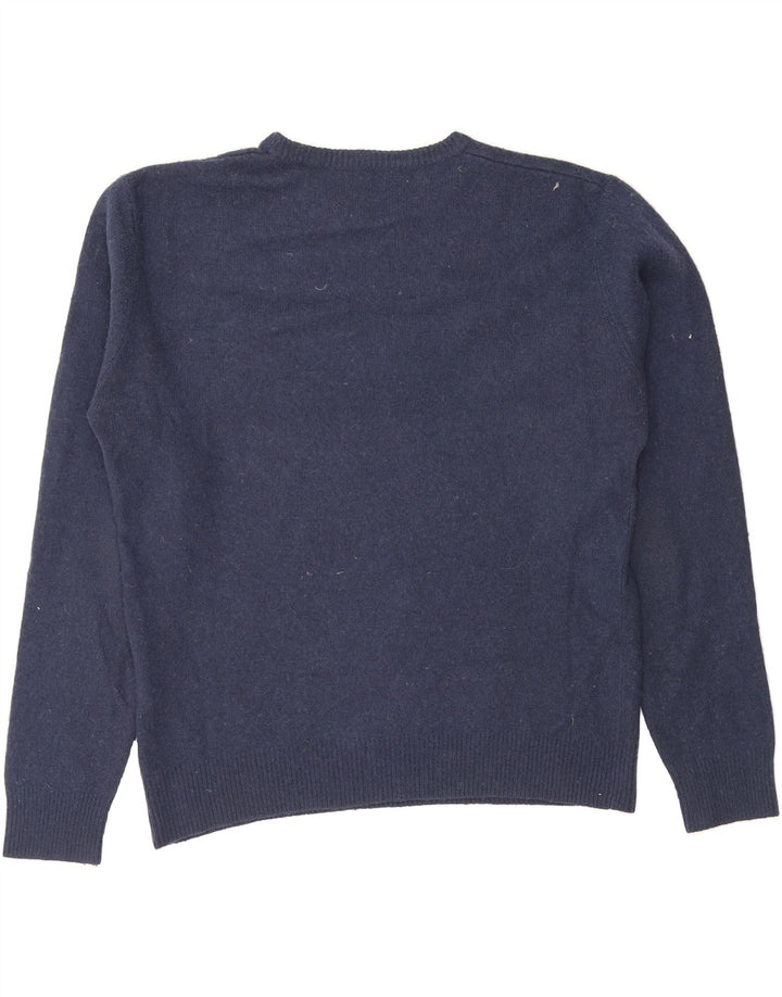 LEVI'S Mens Crew Neck Jumper Sweater XL Navy Blue Lambswool Vintage Levi's and Second-Hand Levi's from Messina Hembry 