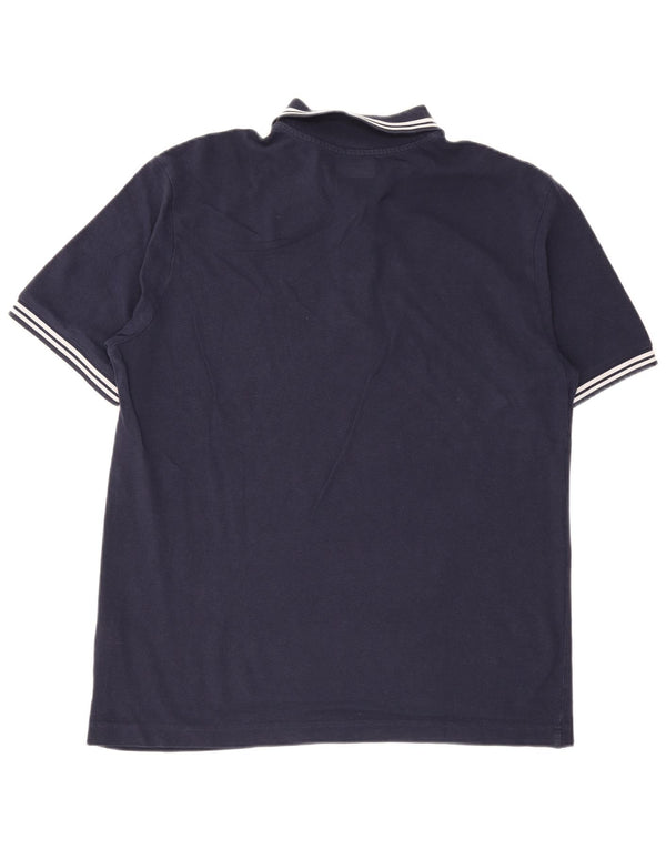 Polo Kappa da uomo XL in cotone a righe blu navy