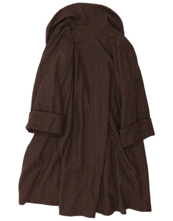 Cappotto da donna VINTAGE taglia unica a quadri marroni