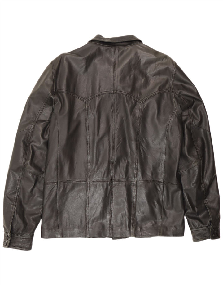 Giacca in pelle da uomo Zen IT 52 Large in pelle nera