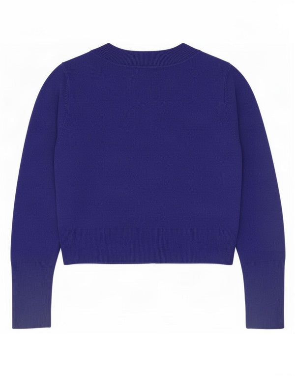 Maglione cardigan corto da donna Marks & Spencer UK 14 grande acrilico viola