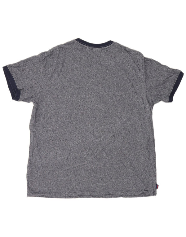 T-shirt da uomo Superdry Top 2XL cotone screziato blu navy