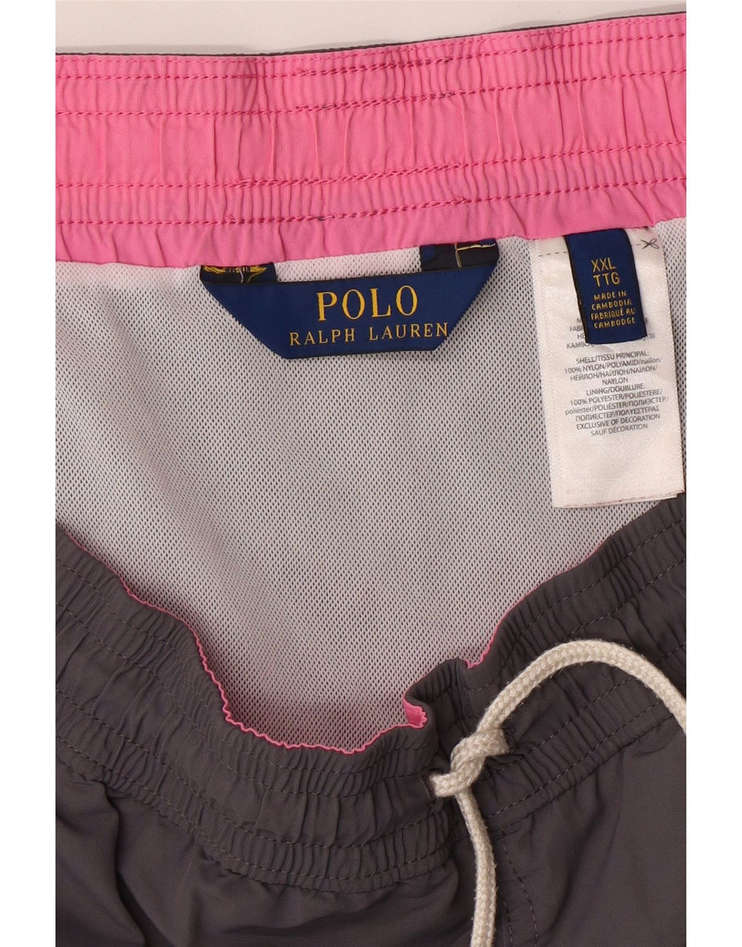 POLO RALPH LAUREN Pantaloncini da bagno da uomo 2XL Nylon grigio