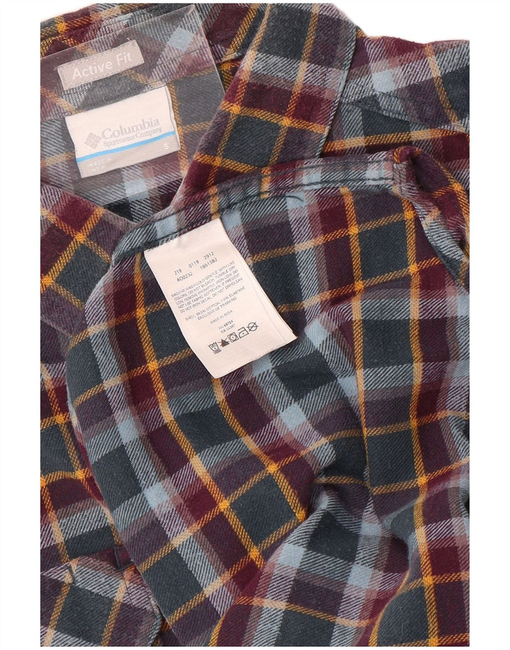 Camicia Columbia Active da uomo in flanella, piccolo cotone a quadri multicolore