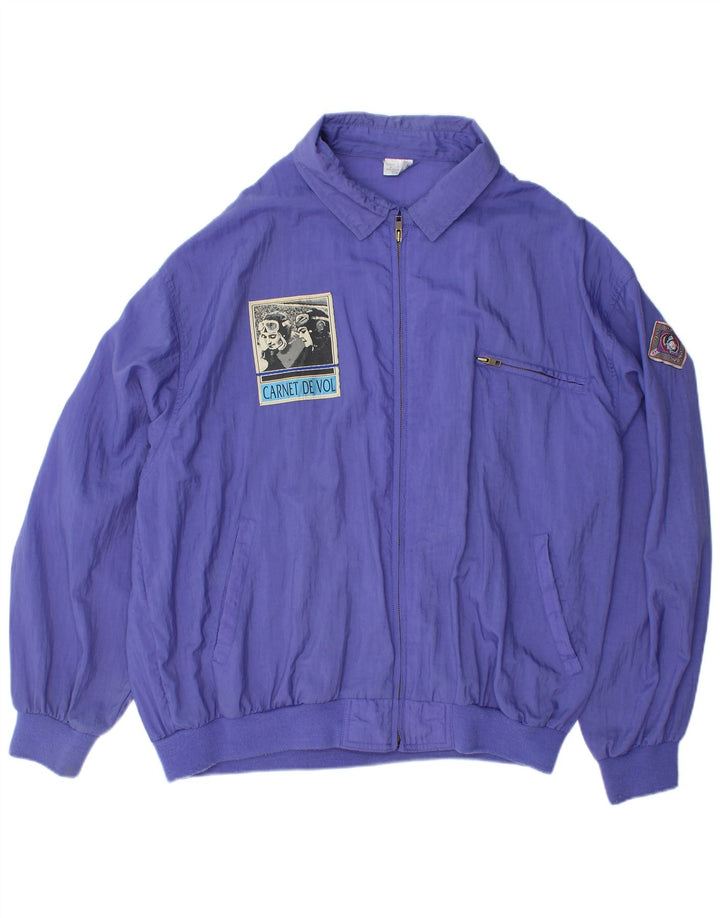 Giubbotto Bomber Uomo VINTAGE IT 56 3XL Viola Poliammide