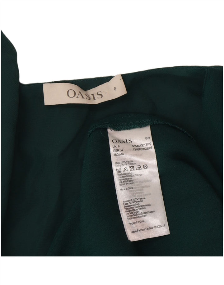 Abito a trapezio da donna Oasis UK 8 piccolo in viscosa verde