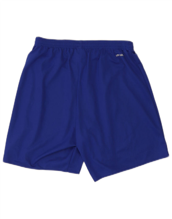 Pantaloncini sportivi Adidas Climalite da uomo in poliestere blu medio