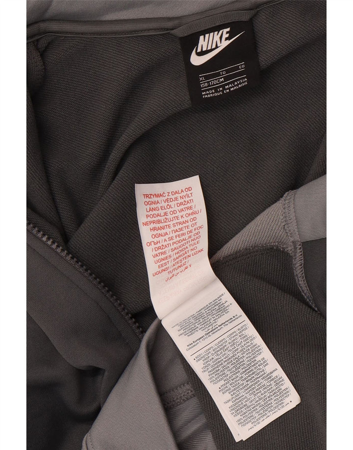 Giacca superiore della tuta da ragazzo Nike 13-14 anni XL Poliestere color block grigio