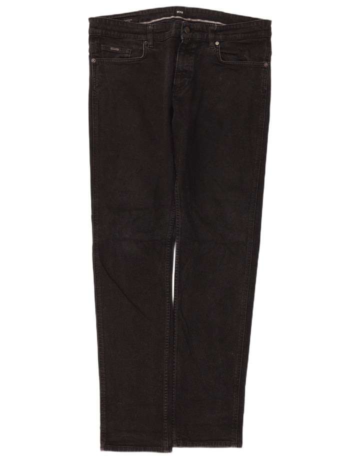 Jeans slim da uomo Hugo Boss W36 L32 cotone nero