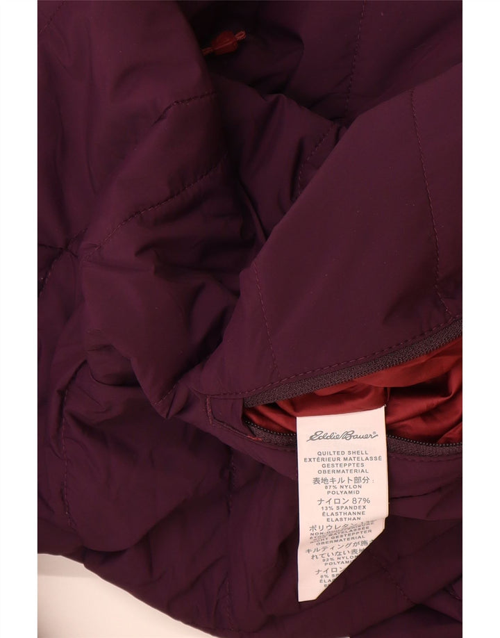 Giacca reversibile con cappuccio da uomo Eddie Bauer UK 38 nylon bordeaux medio