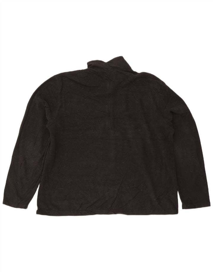 Maglione in pile da uomo con zip e collo Eddie Bauer XL poliestere nero
