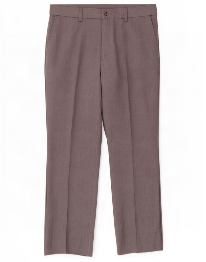 Pantaloni chino dritti da uomo Farah W34 L29 poliestere grigio