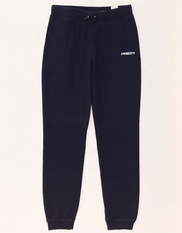 Freddy Pantaloni da tuta da donna Joggers UK 8 Small Blu navy Cotone