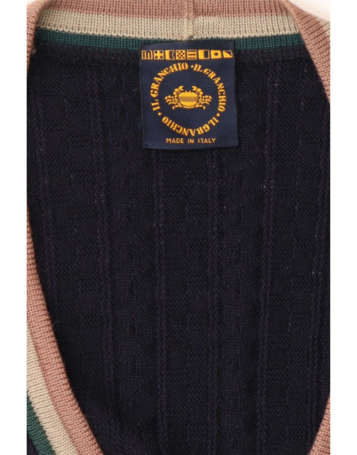 Maglione cardigan da uomo Il Granchio grande blu navy