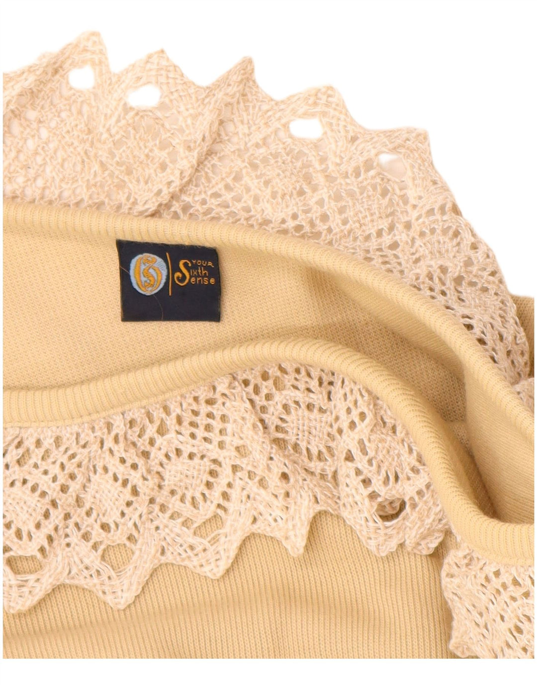 IL TUO SESTO SENSO Camicetta da donna con maniche a 3/4 Top UK 14/16 Grande cotone beige