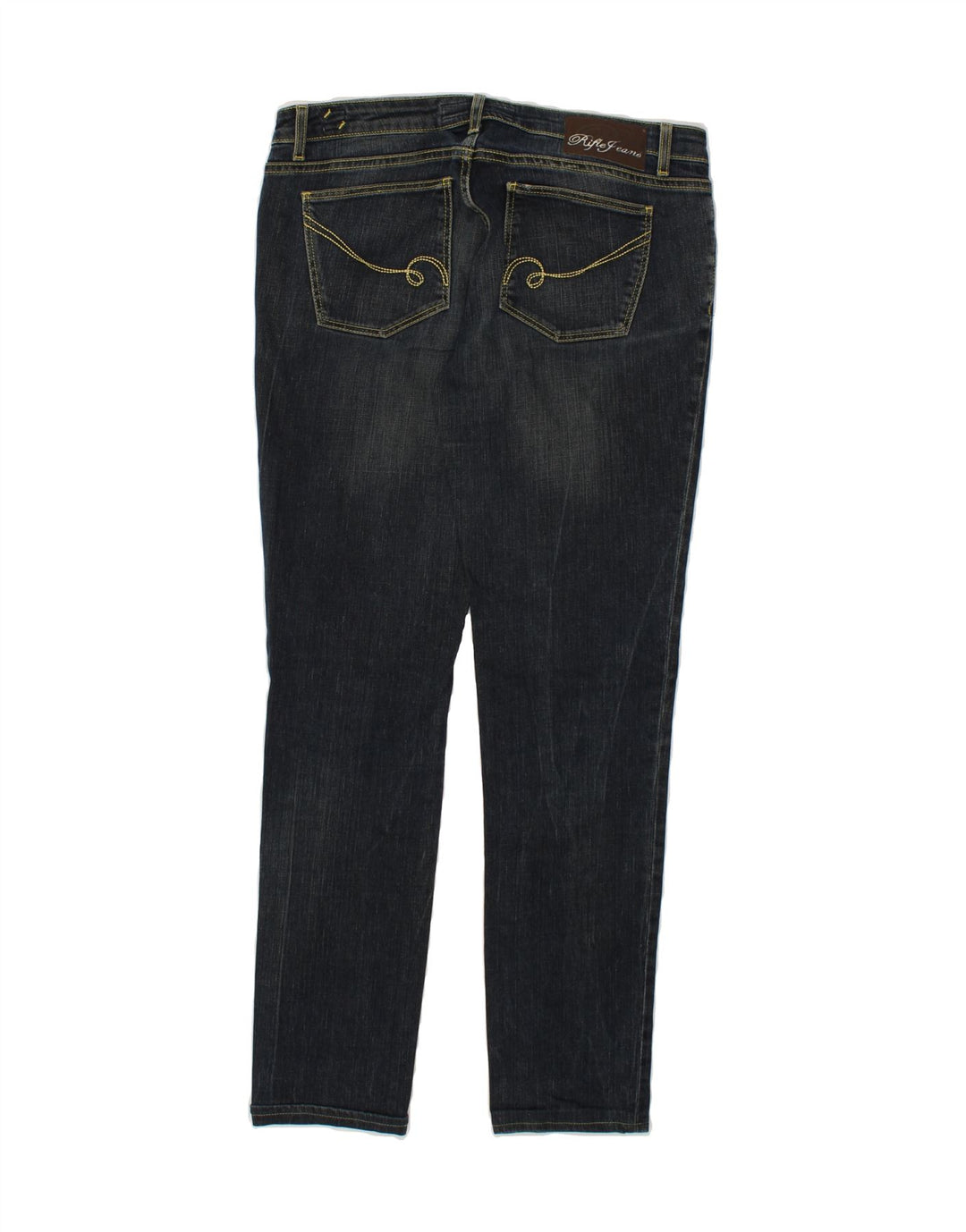 RIFLE Womens Slim Jeans W32 L31 Navy Blue Cotton Vintage Rifle and Second-Hand Rifle from Messina Hembry 
