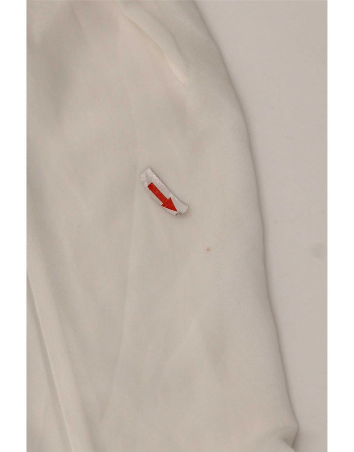 Top Zara a maniche lunghe da donna, taglia UK 14, bianco medio