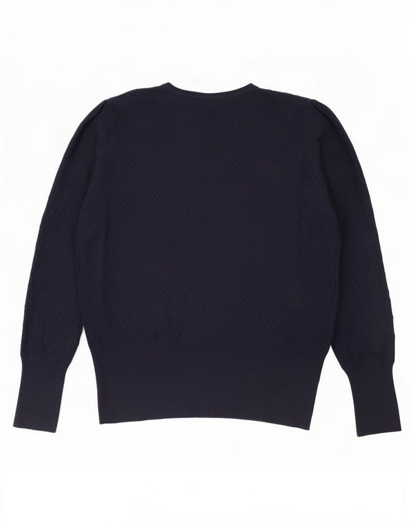 Maglione maglione girocollo da donna Marks & Spencer UK 18 XL Blu navy