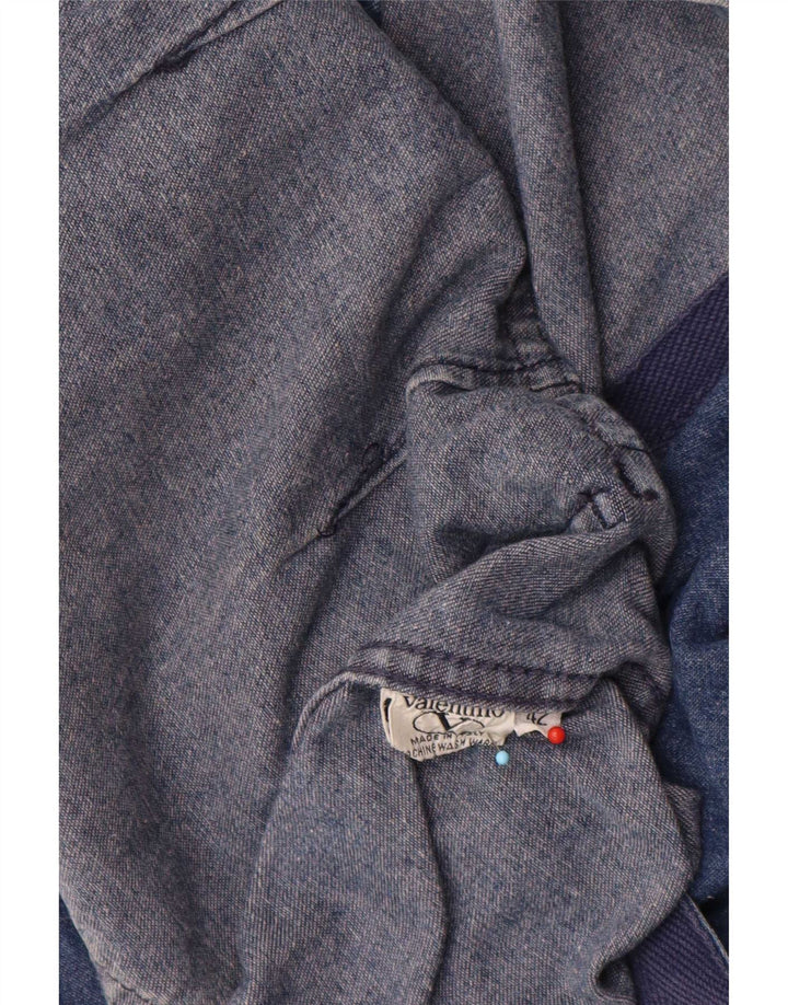 Giacca blazer in denim a 2 bottoni vestibilità ampia da donna Valentino IT 42 Blu medio