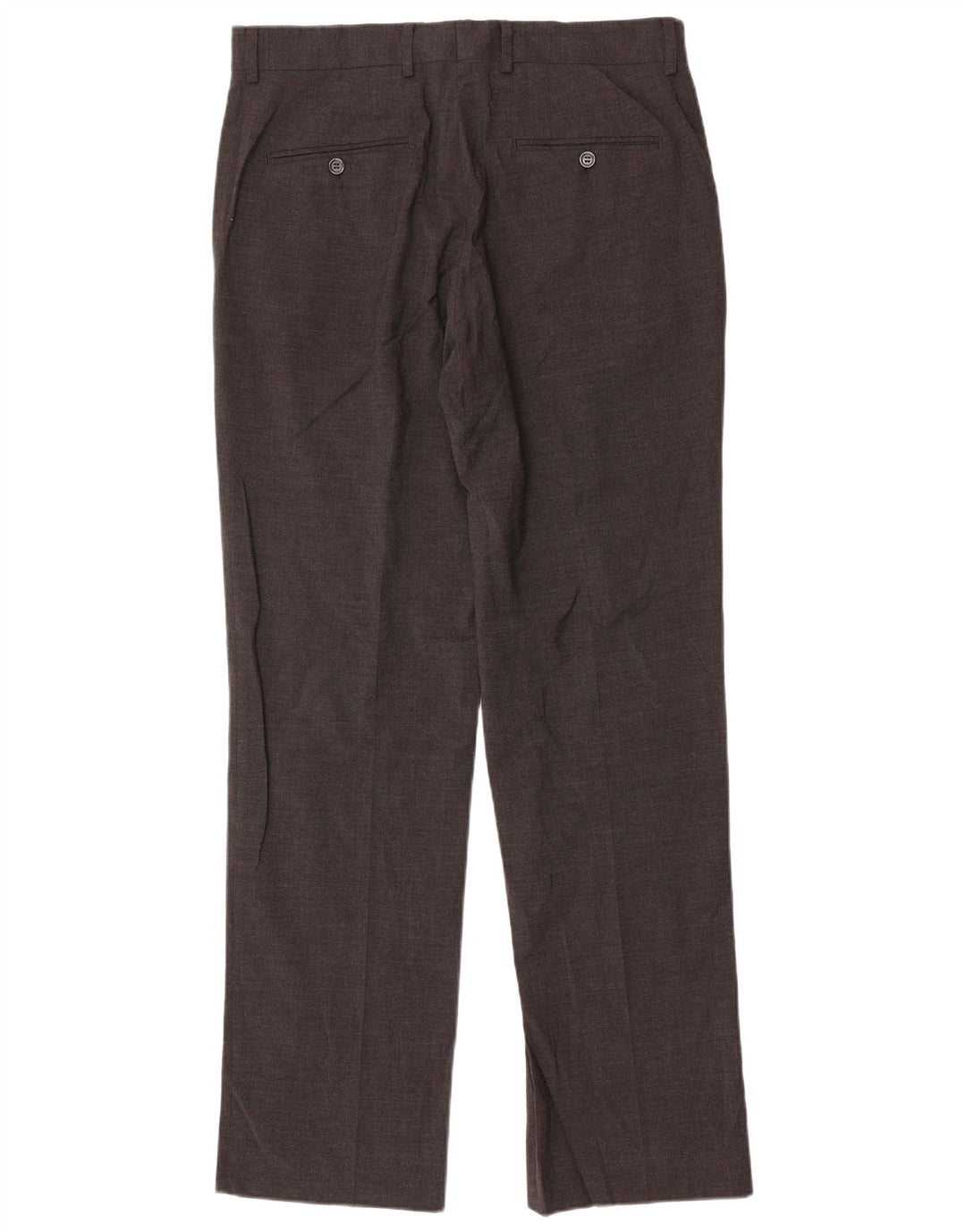 Pantaloni da abito dritti da uomo Zara EU 42 Large W32 L33 Poliestere grigio