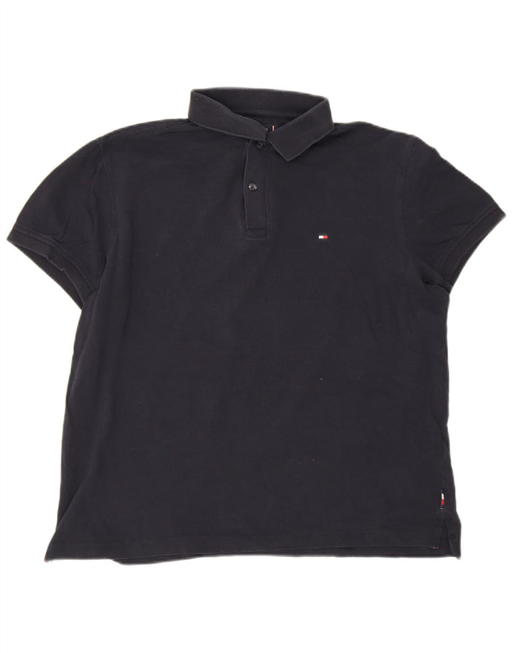 Polo da uomo vestibilità regolare Tommy Hilfiger cotone medio blu navy