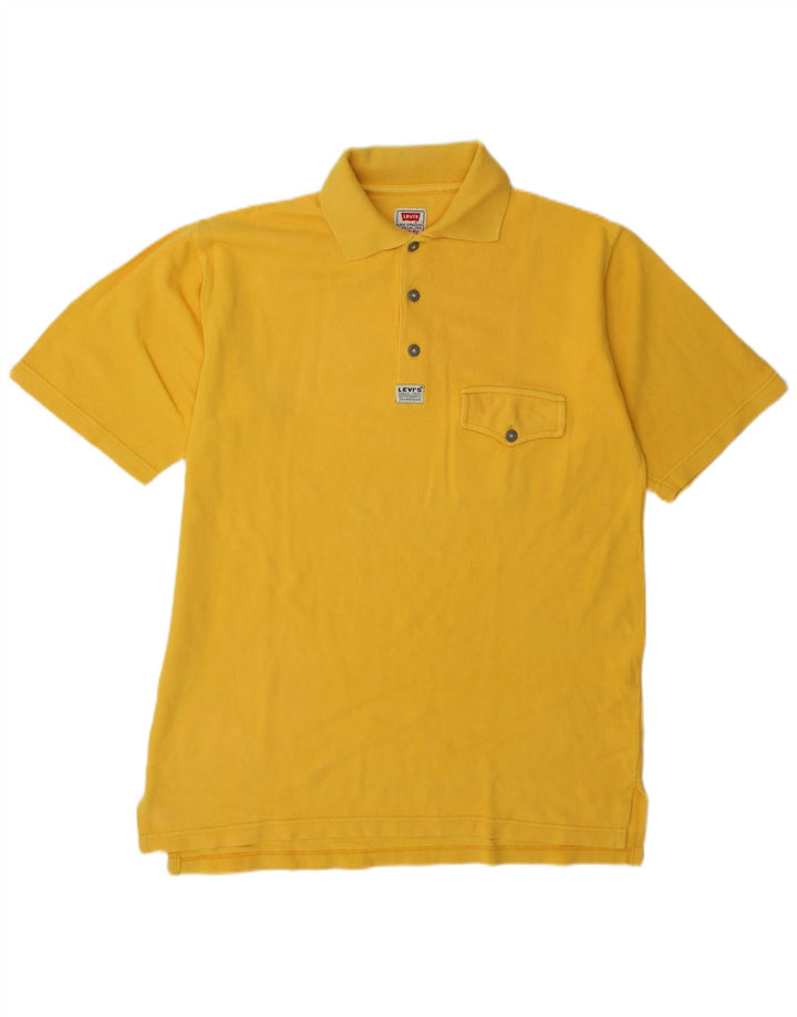 Polo Levi's Uomo Piccola in cotone giallo