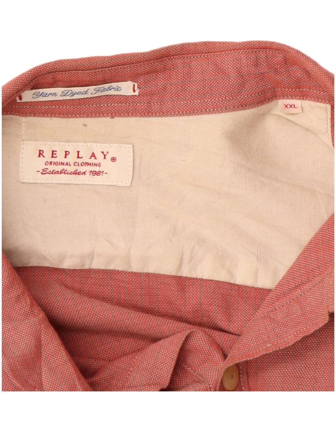 REPLAY Camicia da uomo 2XL Cotone a quadri rossi