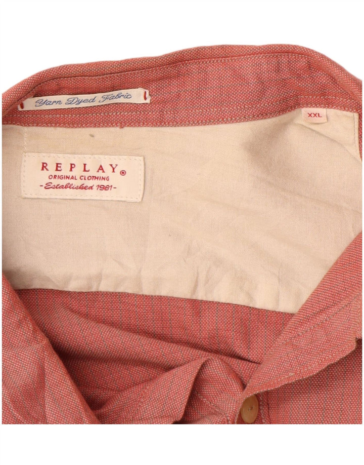 REPLAY Camicia da uomo 2XL Cotone a quadri rossi