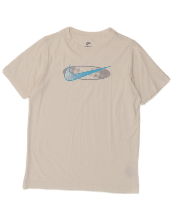 T-shirt grafica da ragazzo Nike Top 13-14 anni XL cotone bianco