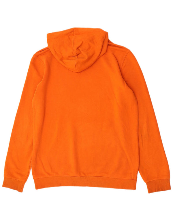 Felpa con cappuccio grafica da uomo Puma Small in cotone arancione