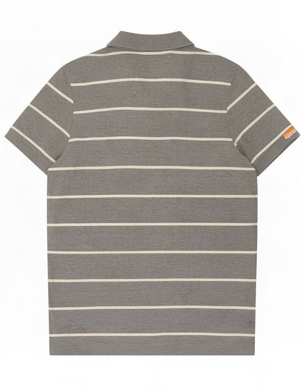 Polo grafica da uomo Superdry grande in cotone grigio