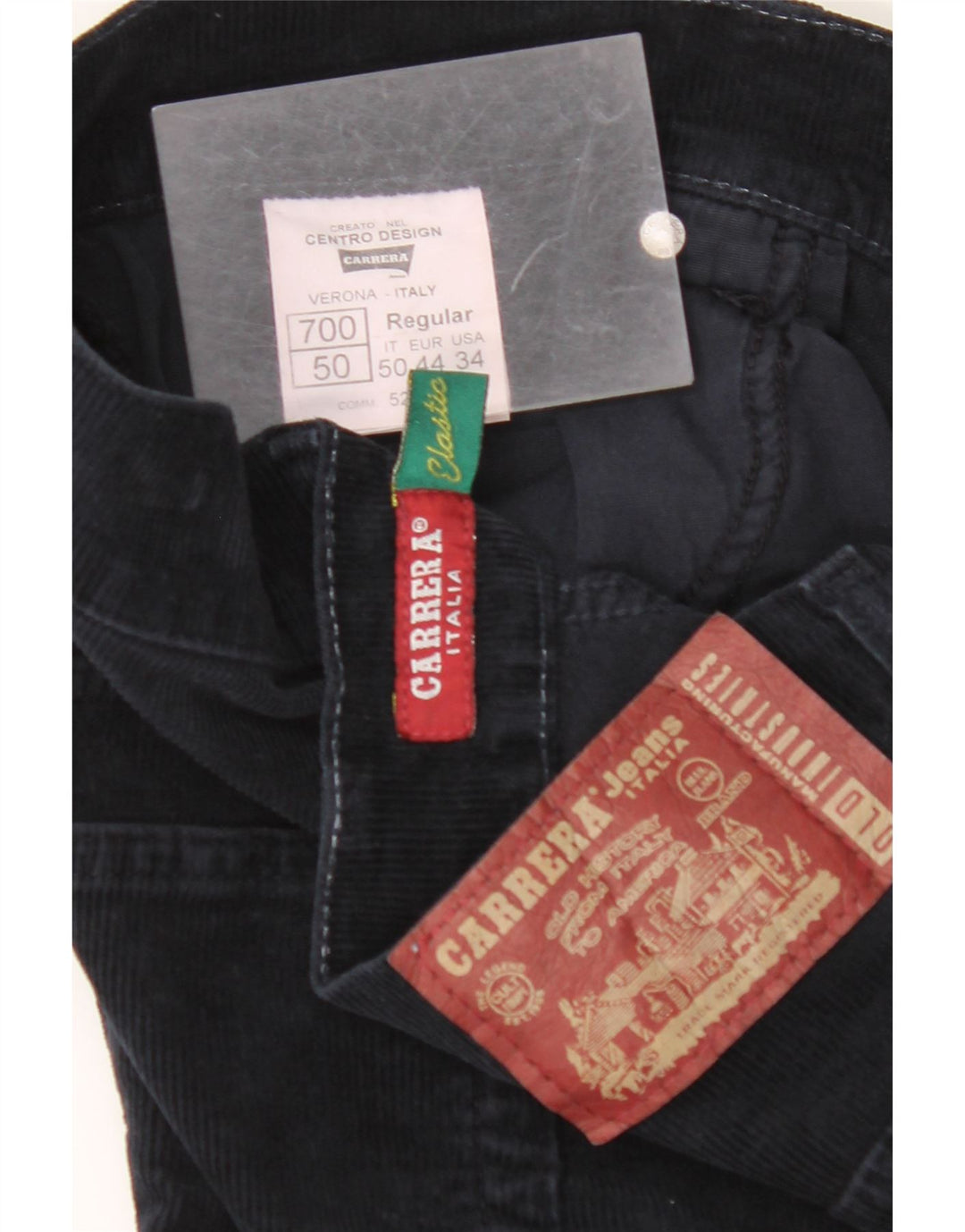 Pantaloni CARRERA da uomo 700 vestibilità regolare slim in velluto a coste W34 L33 Blu Navy