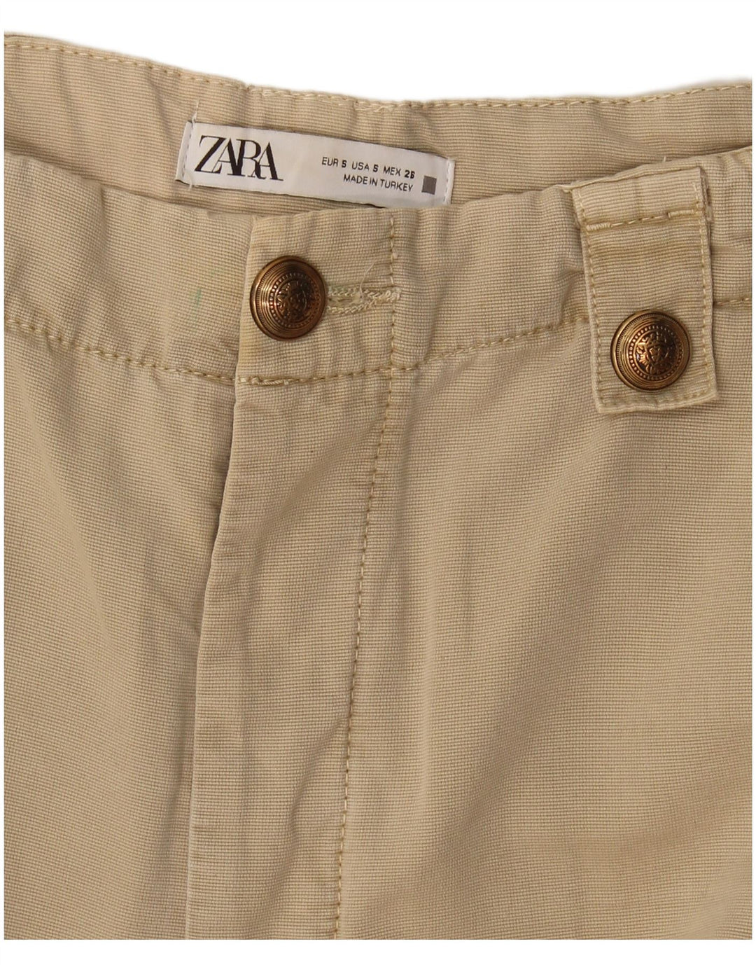 Pantaloni cargo dritti da donna Zara piccoli W27 L30 Beige