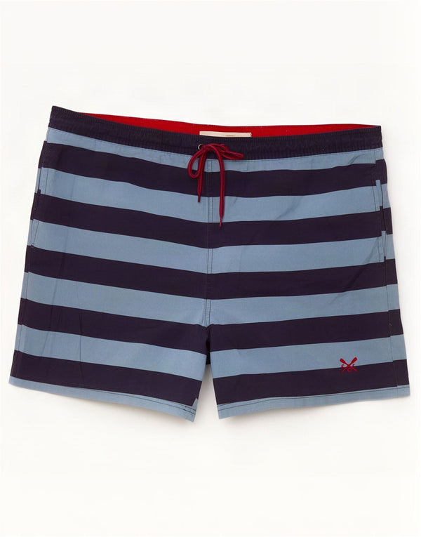 Crew Clothing Pantaloncini da bagno da uomo Grandi poliestere a righe blu navy
