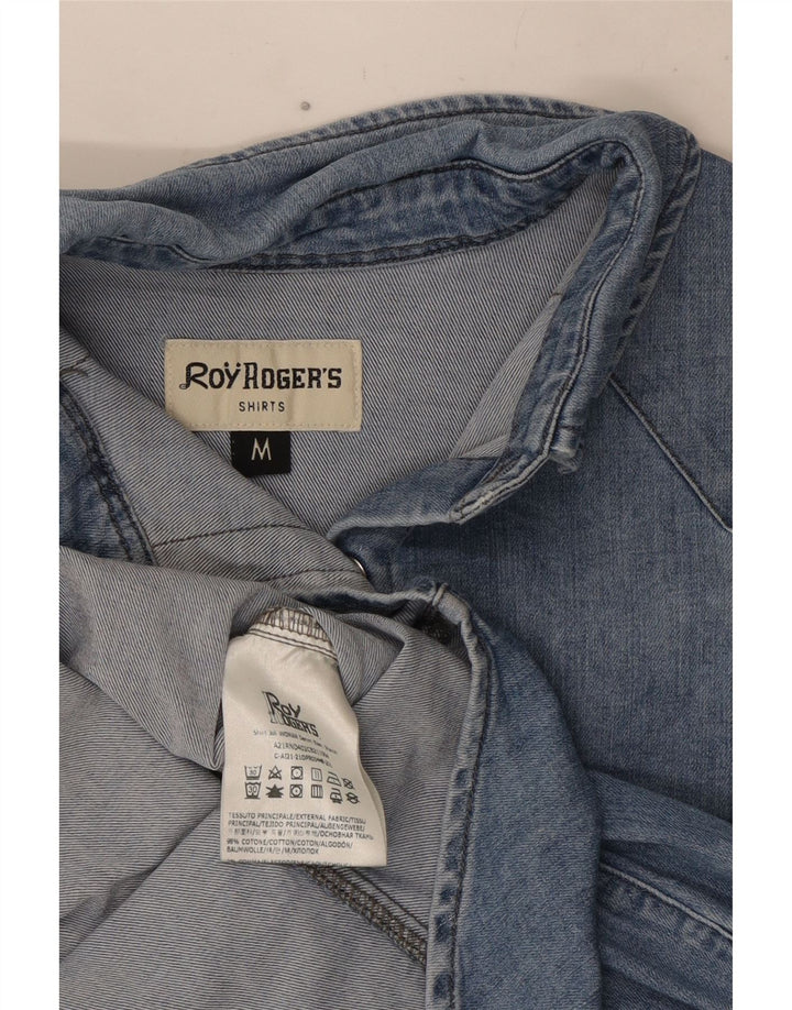 Camicia di jeans da donna Roy Rogers UK 12 Cotone blu medio