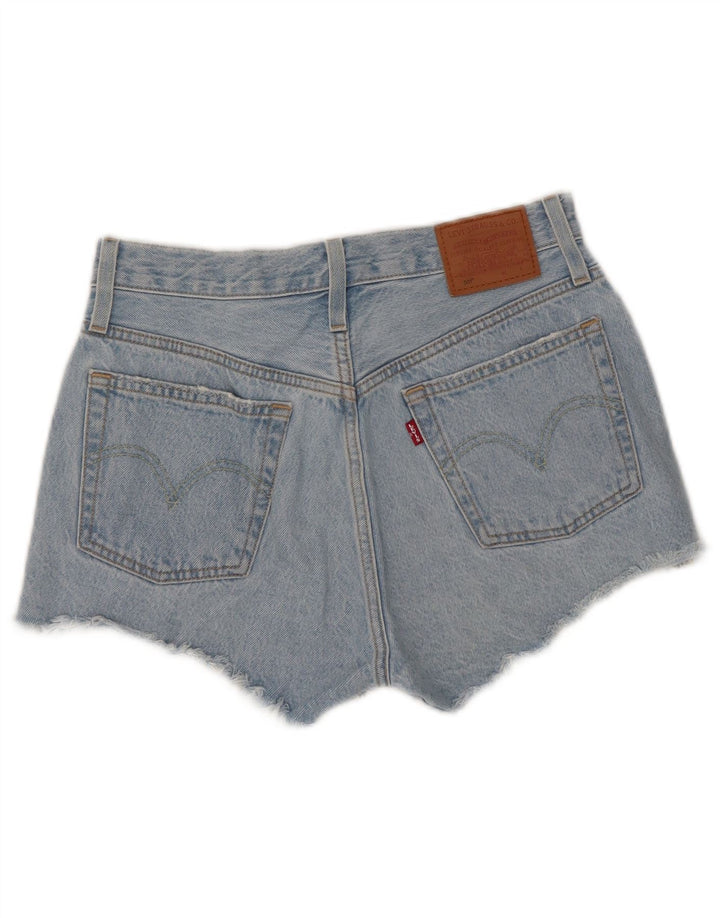 Pantaloncini Levi's da donna 501 in denim invecchiato W26 piccolo cotone blu