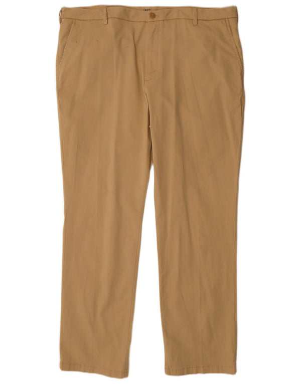 Pantaloni chino dritti da uomo Izod W40 L32 in cotone beige