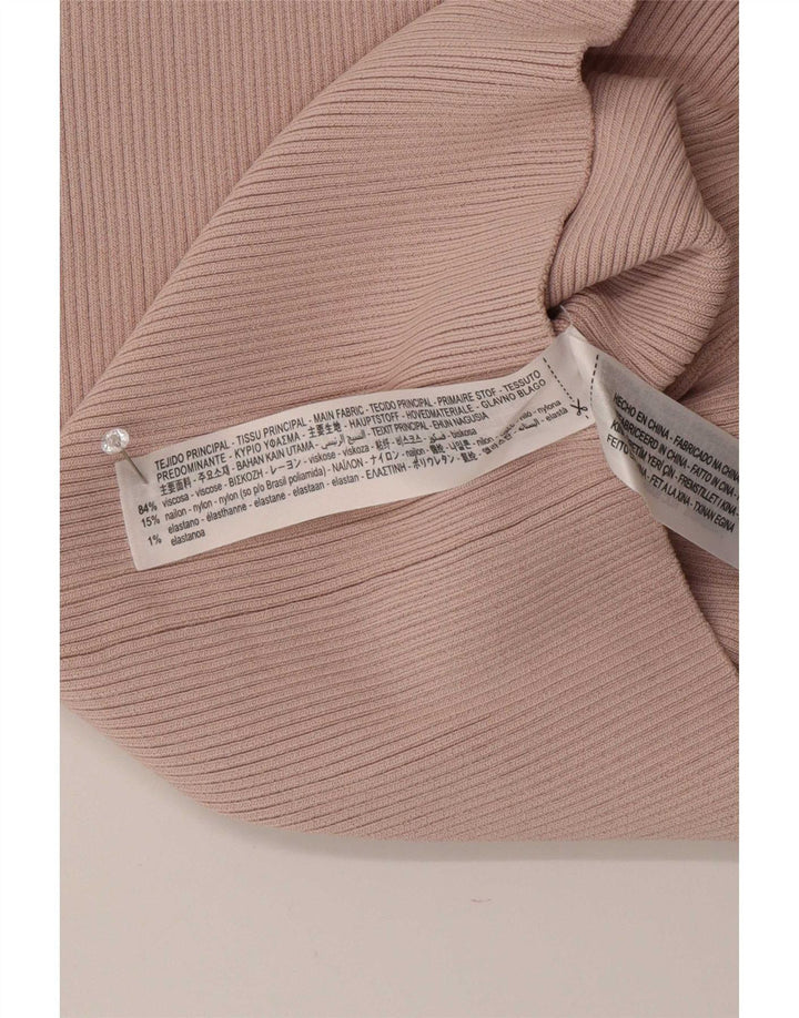 Top corto monospalla da donna Zara UK 8 piccolo in viscosa rosa