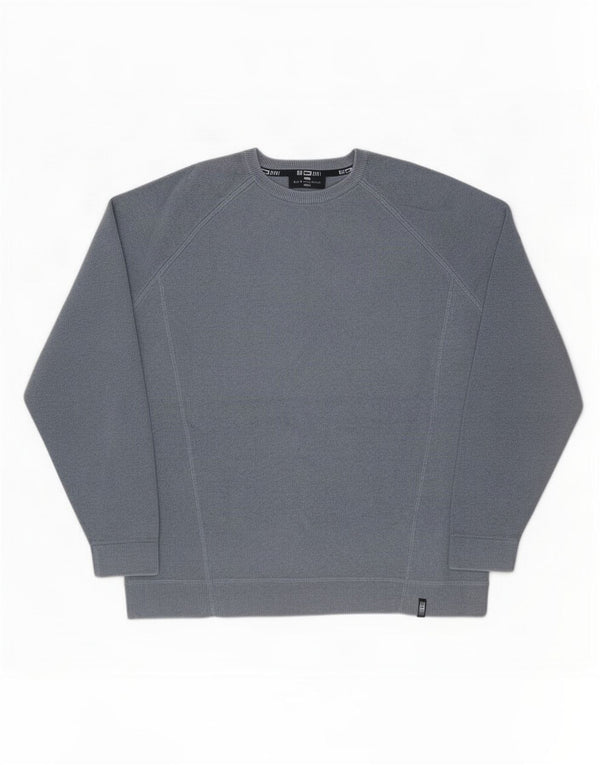 Maglione maglione girocollo da uomo Marks & Spencer blu Harbour grigio medio