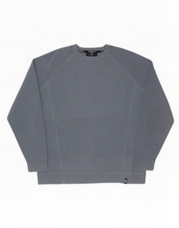 Maglione maglione girocollo da uomo Marks & Spencer blu Harbour grigio medio