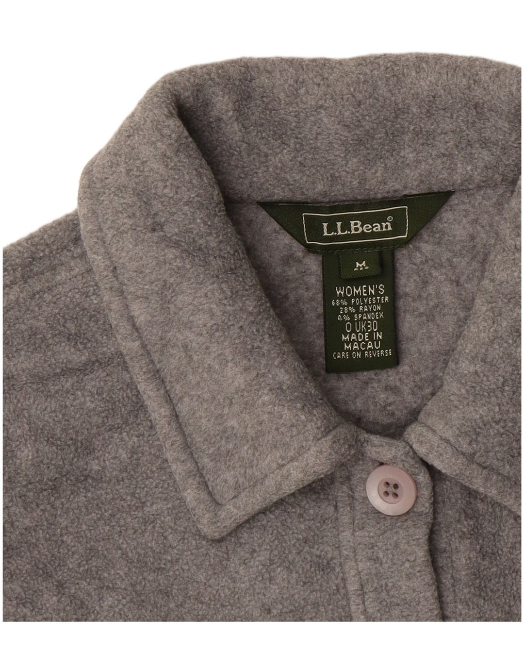 Giacca in pile da donna L.L.Bean UK 14 Poliestere grigio medio