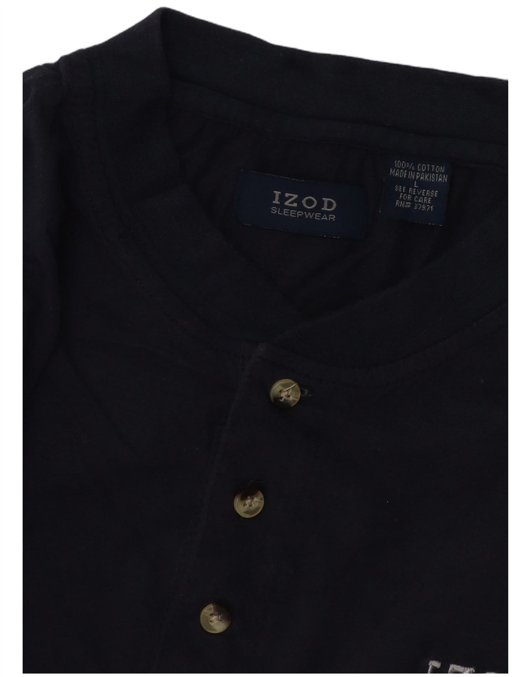 Top IZOD da uomo a manica lunga grande in cotone blu navy