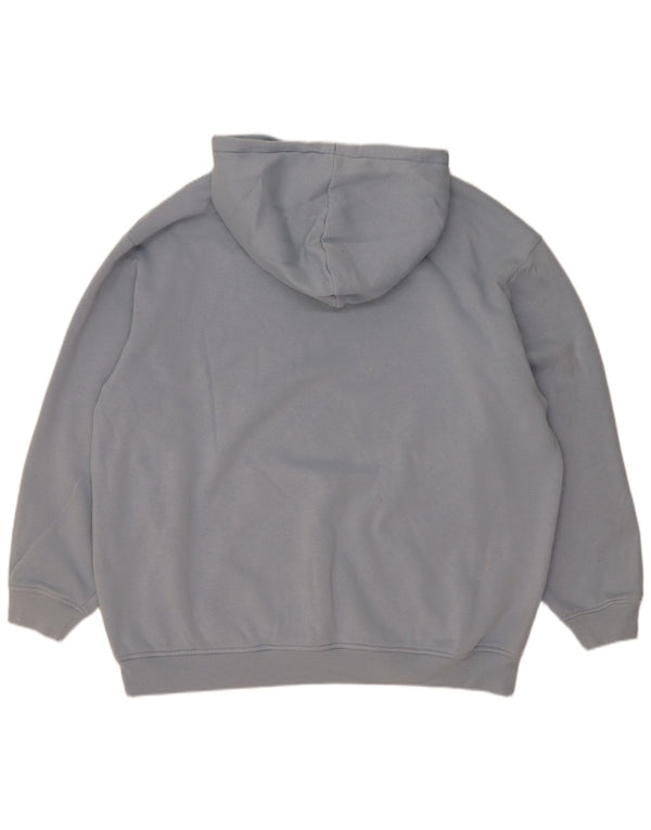 Maglione con cappuccio oversize da donna Adidas UK 12/14 Cotone blu medio