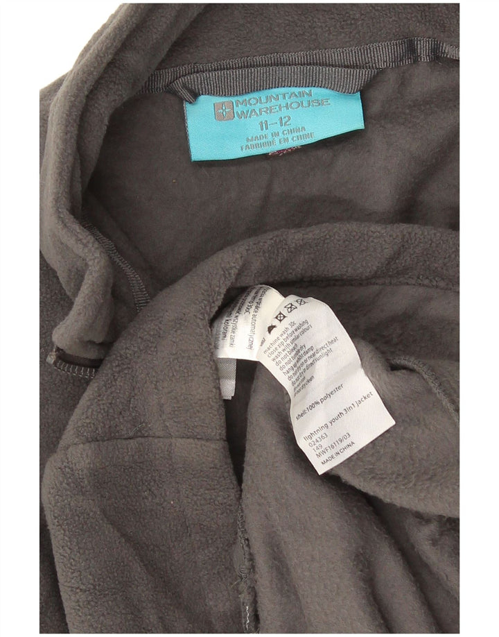 Giacca in pile foderata per ragazze Mountain Warehouse 11-12 anni in poliestere grigio