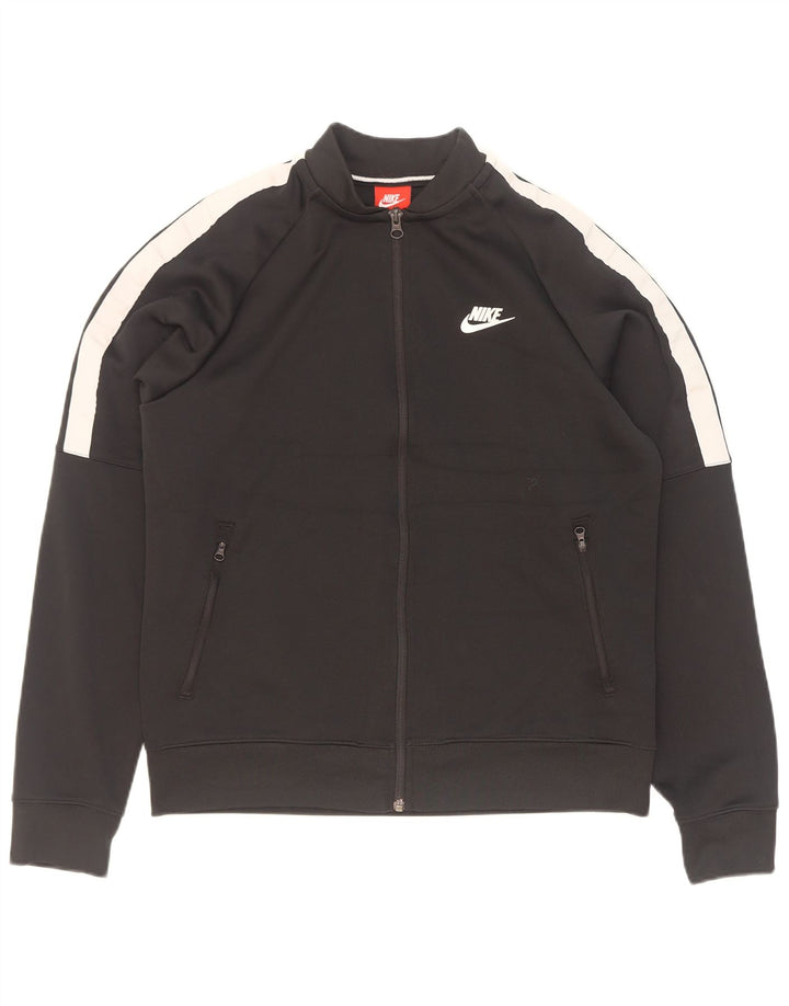Giacca da ginnastica da uomo Nike, giacca media, colore nero, in poliestere color block